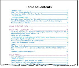 girl gets ring table of contents